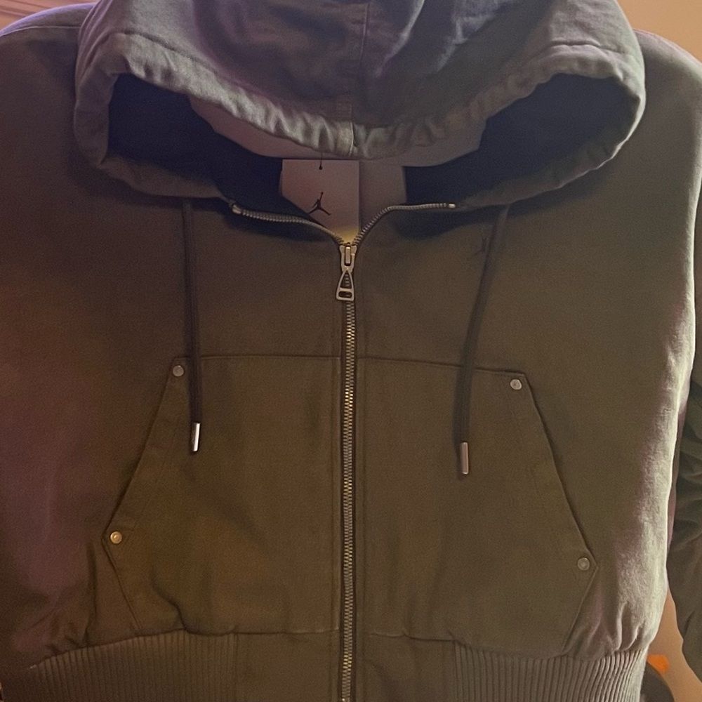 NWT Jordan x Travis Scott Cactus Jack Canvas Hooded Jacket Small $350 Retail - Picture 5 of 8